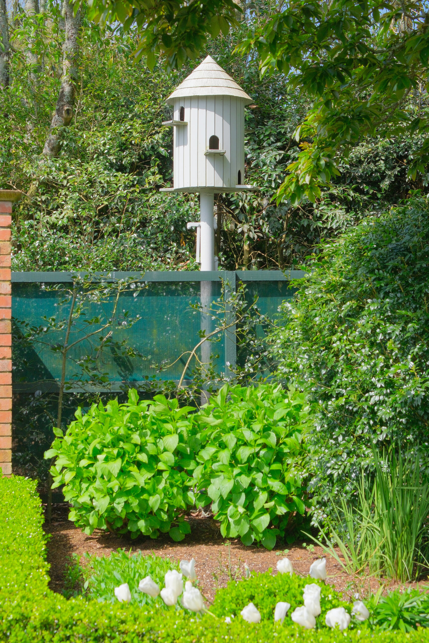 Dovecote in English Flower Garden in Hamilton Gardens