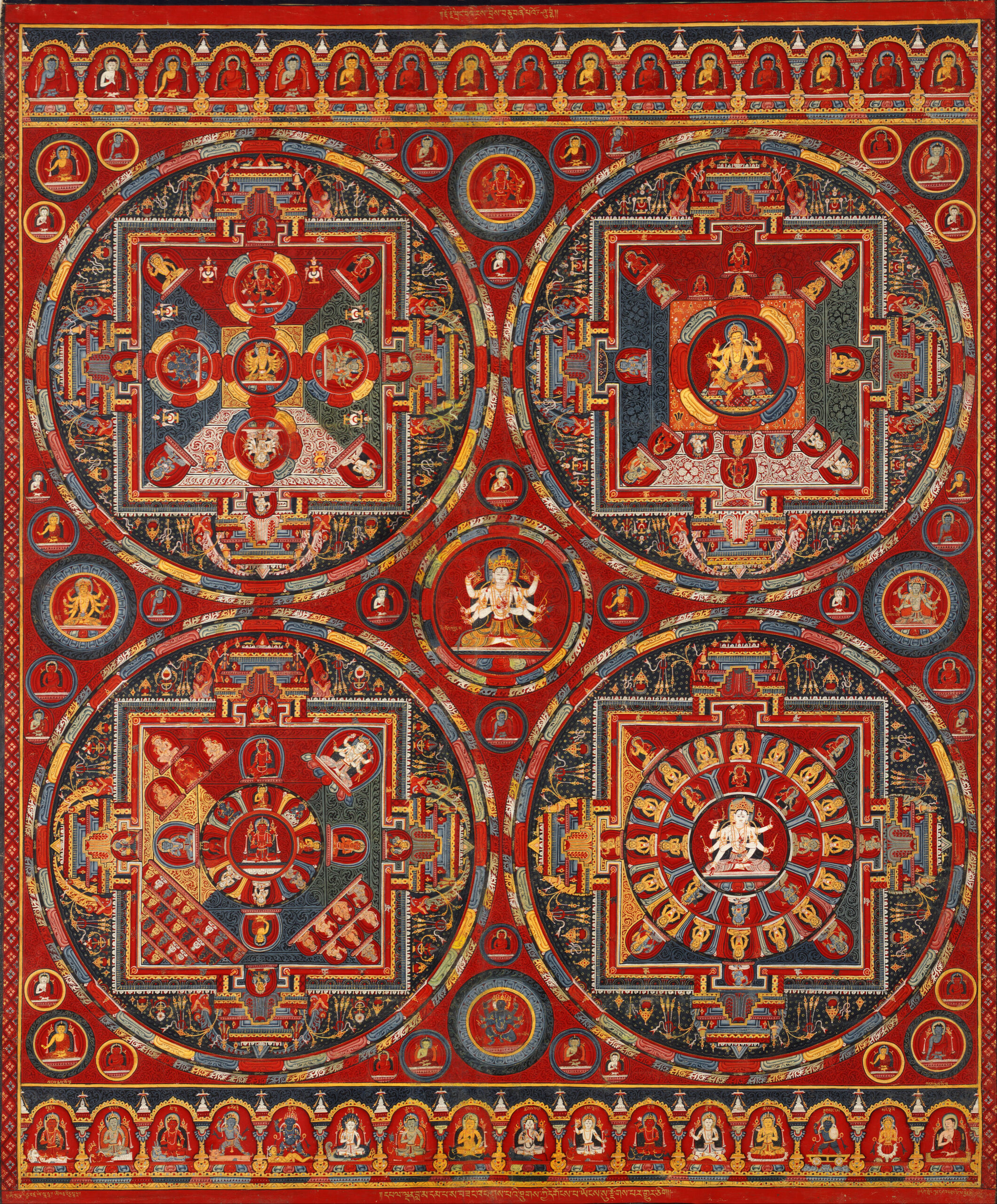 Tibetan, Central Tibet, Tsang (Ngor Monastery), Sakya order - Four Mandalas of the Vajravali Series - Google Art Project